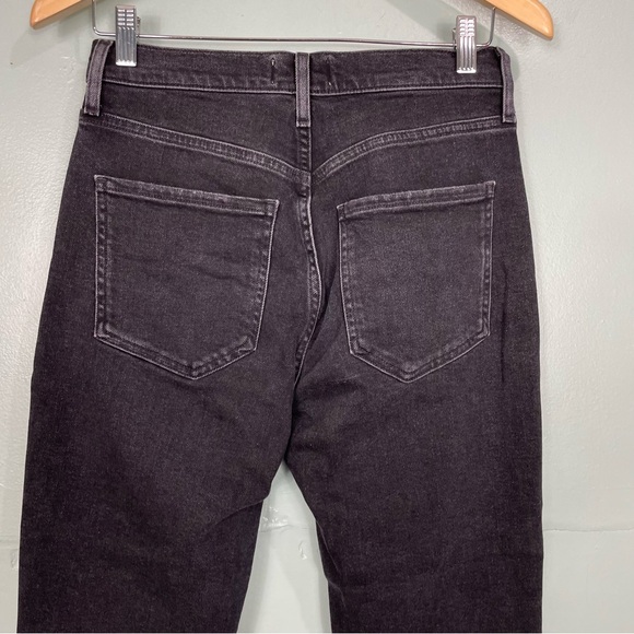 Agolde Riley High Rise Crop Jeans In Washed Black Womens Size 26 - Picture 9 of 12